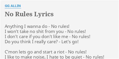 no rules lyrics